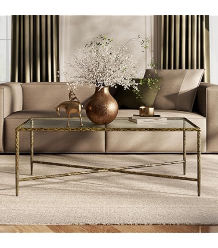 Amazon.com: Safavieh Home Collection Aslan Gold Coffee Table