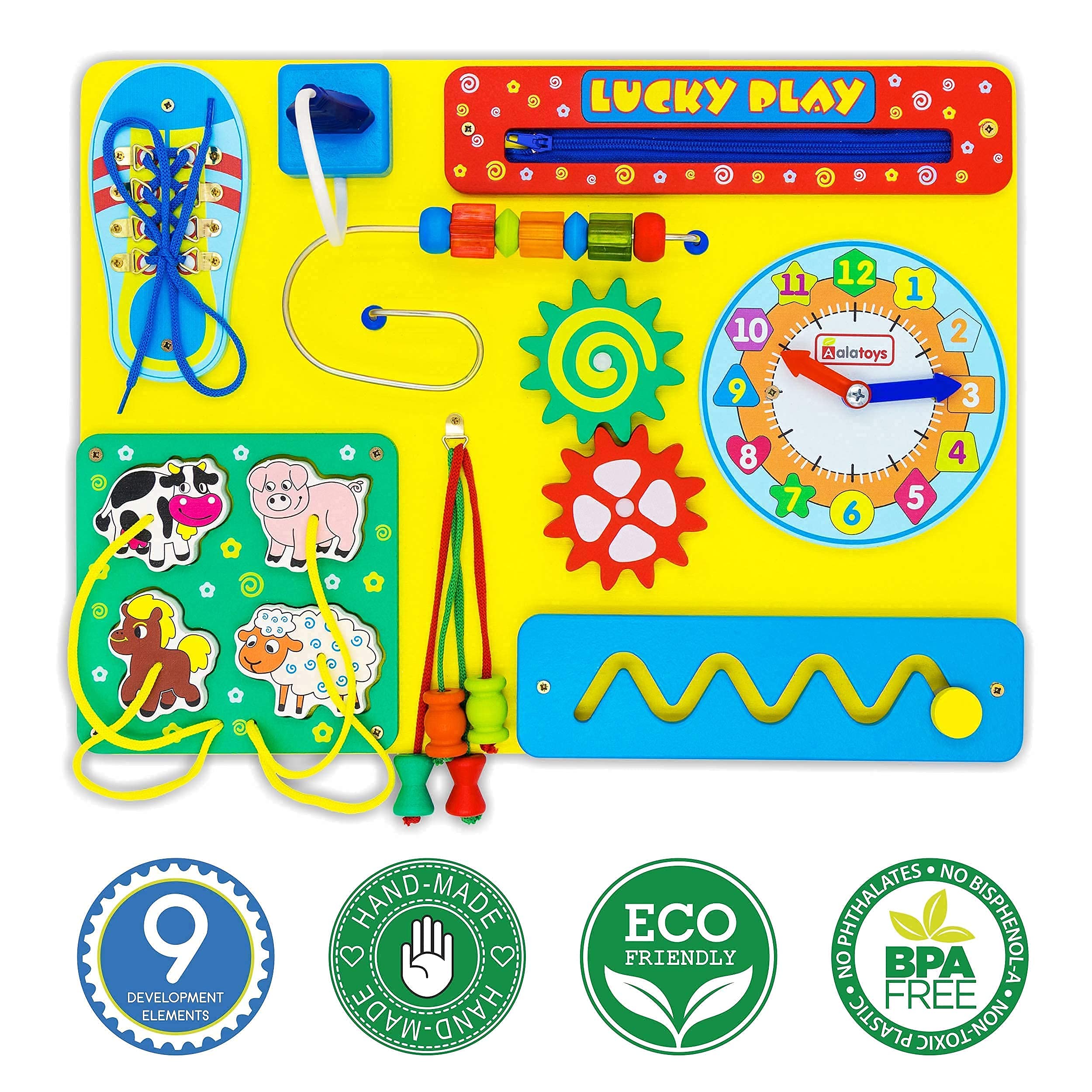 Buy ALATOYS Montessori Busy Board for Toddlers Montessori Toys for Kids