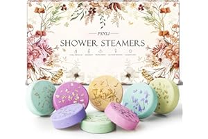 Psnli Shower Steamers Aromatherapy Stocking Stuffers 8 Scents, Christmas Gifts for Women Elegant Packaging Birthdays Gifts for Mom, Lavender Natural Essential Oil Home Spa Self Care & Relaxing