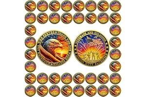 BHealthLife 42Pcs Military Challenge Coins Bulk Pack Veterans Soldiers Thank You Gifts Appreciation Coins - Thank You for Your Service