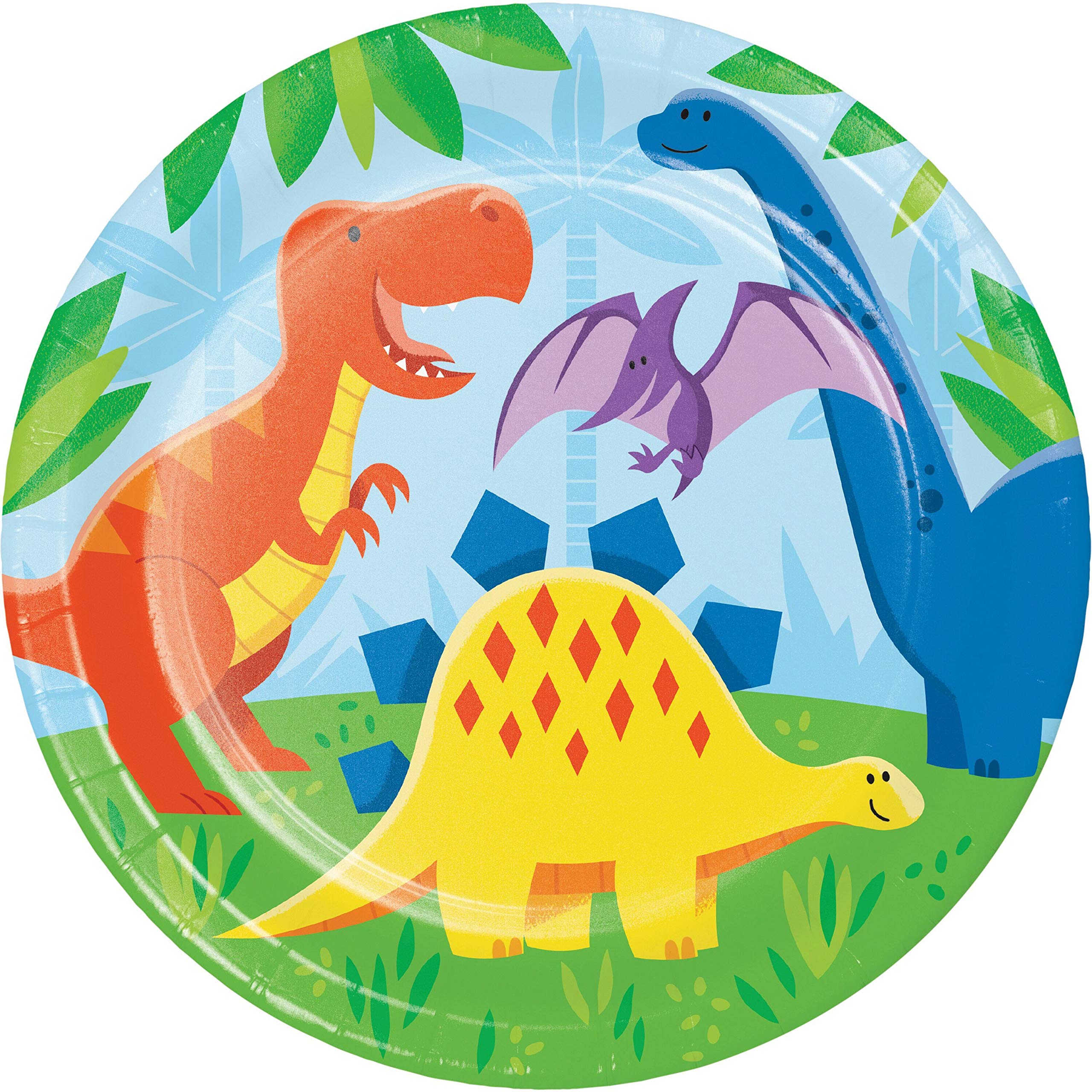 Creative Party PC338579 Dinosaur Theme Paper Dinner Plates-8 Pcs