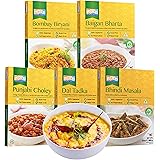 Ashoka Since 1932, All-Natural, Ready to Eat Meal Kit, Vegan Sampler Pack, Travel Friendly Microwaveable Meals, Plant-Based I