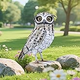 Shorayn Metal Owl Decor Garden Statue Outdoor Sculpture Yard Art for Patio Lawn Backyard Home Decoration Great Gifts