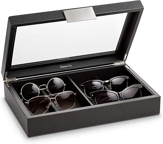 Glenor Co Sunglasses Organizer Case 8 Slot Storage Holder