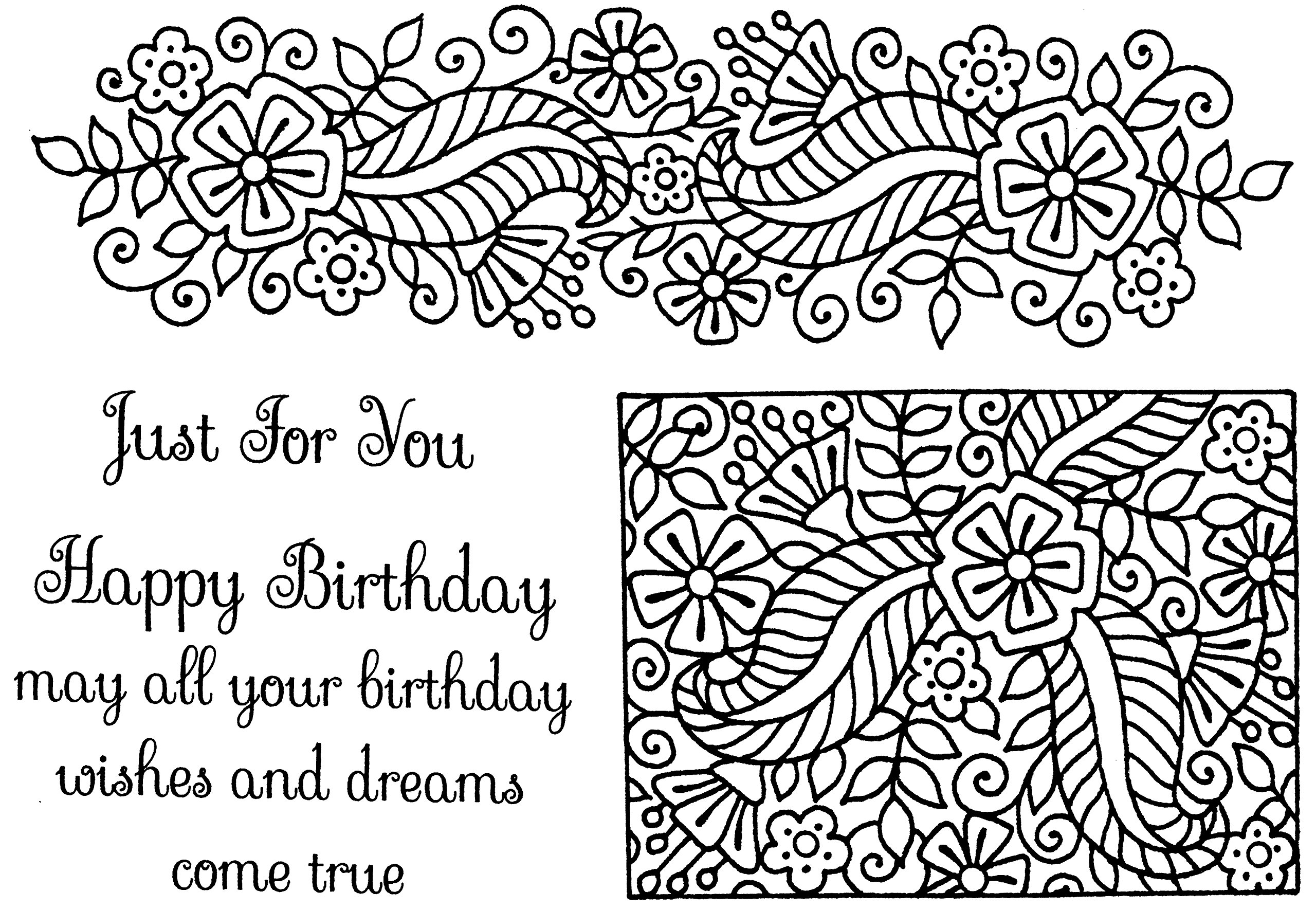Sweet Dixie "Fantasy Floral Border and Panel" Clear Stamp