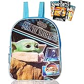 Mandalorian Backpack for Toddlers Kids Bundle ~ Premium 11" Star Wars Mini School Bag with Stickers | Mandalorian School Supplies