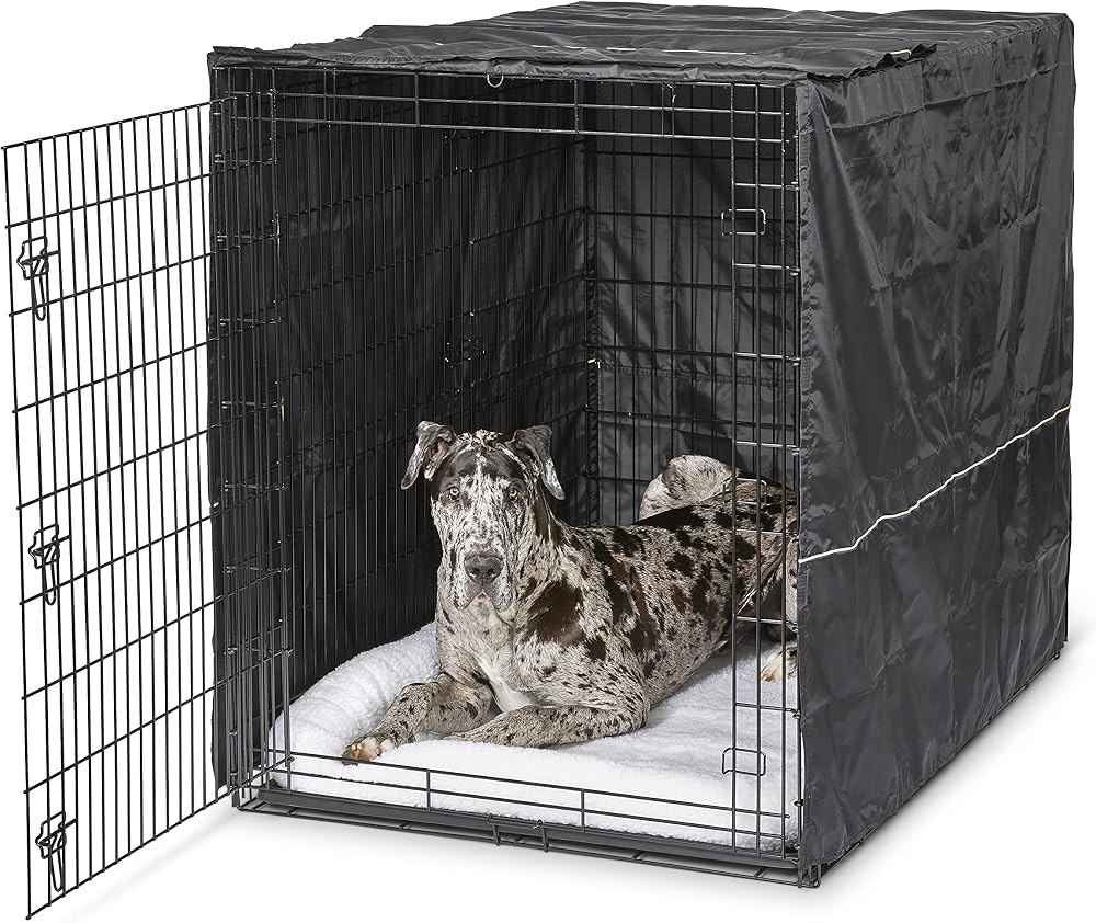 MidWest Homes for Pets XXL Dog Crate Cover Black Polyester 137cm Crates