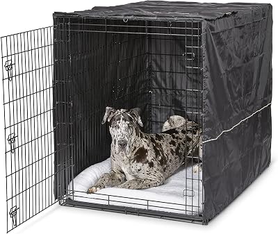 MidWest Homes for Pets XXL Dog Crate Cover Black Polyester 137cm Crates