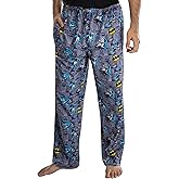 DC Comics Men's Classic Batman Comic Book and Bat Symbol All-Over Print Lounge Pajama Pants Sleepwear