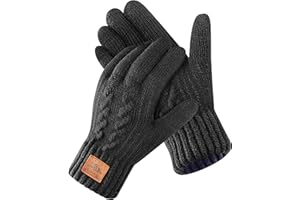 CAOZITOU Merino Wool Gloves for Men & Women, Thermal Gloves With Touchscreen Warm Fleece Liner for Winter Cold Weather