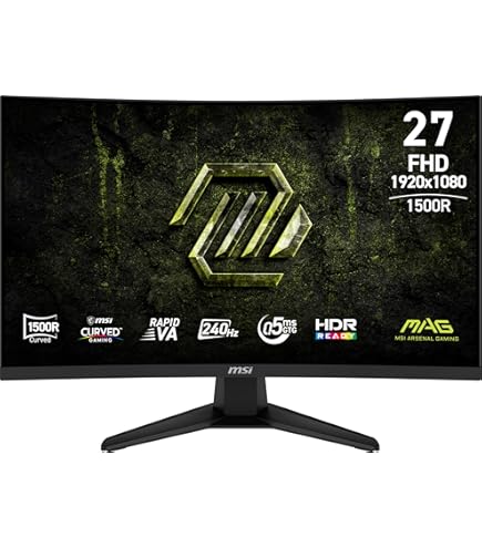 Amazon.com: msi MAG 276CXF 27-inch 1920 x 1080 (FHD) Curved