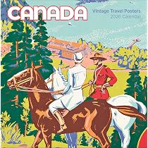 Canada: Vintage Travel Posters Art Wall Calendar 2026, 12 Months