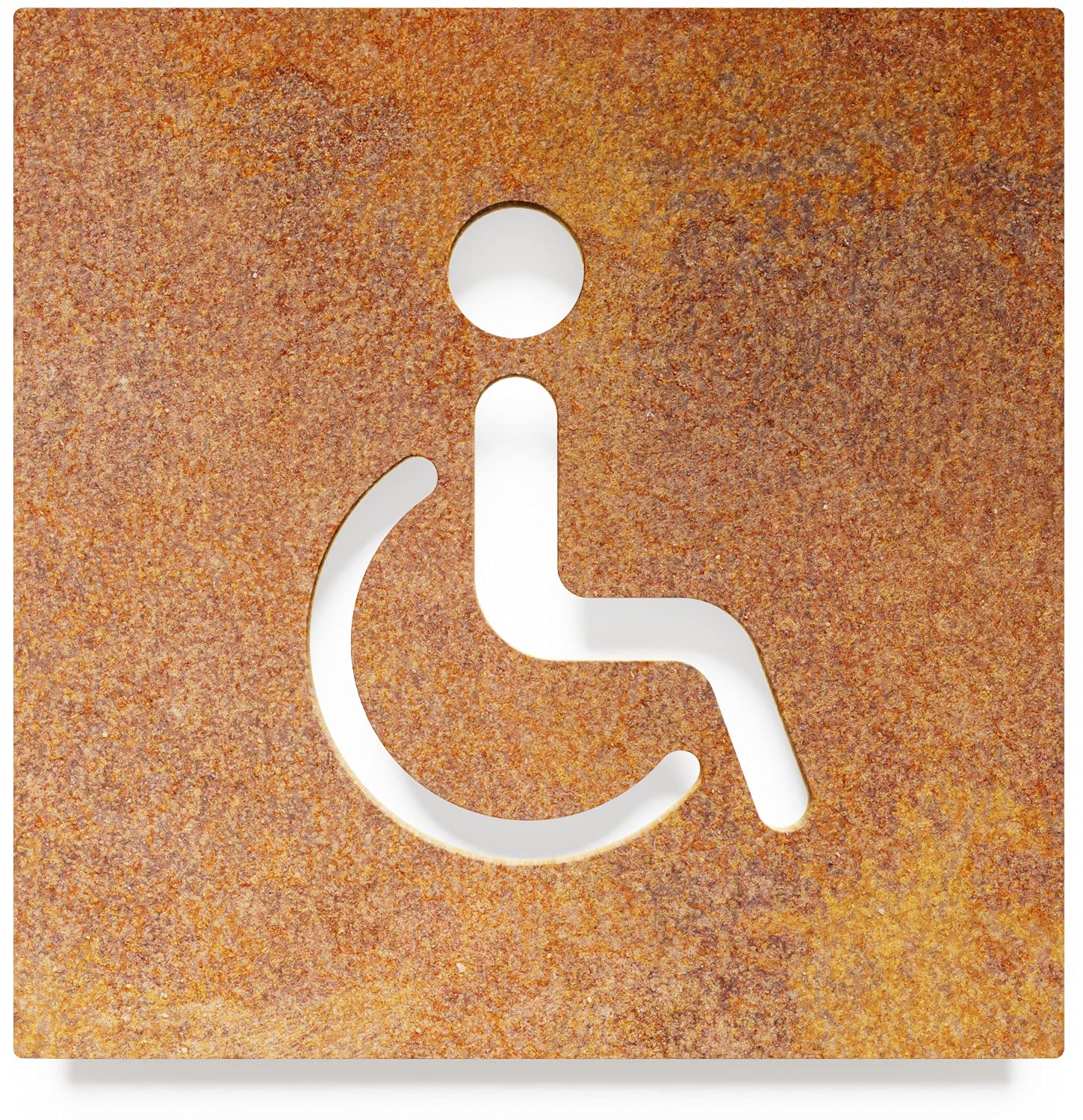 INOXSIGN B.06.R Vintage Toilet Sign Self-Adhesive Retro Toilet Sign Wheelchair Driver Pictogram