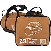 Carhartt Classic Round Duffel with Utility Pouch, Heavy-Duty, Water-Resistant Packable Gear Bag for Jobsite, Gym, and Travel