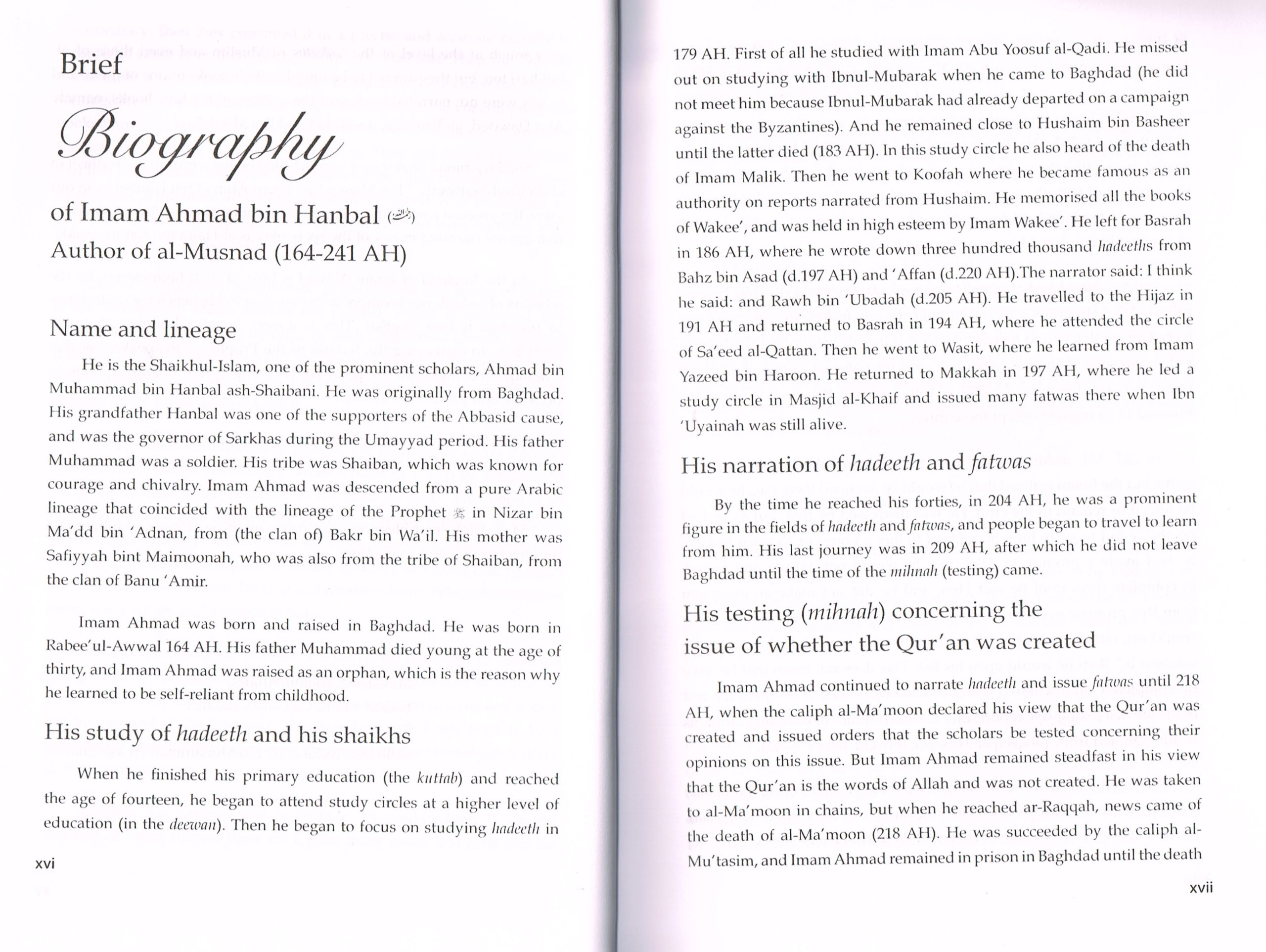 English Translation Of Musnad Imam Ahmad Bin Hanbal 3 Teiliges Set Amazon De Imam Ahmad Bin Hanbal Bucher