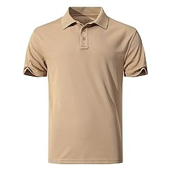 KAOKLRNI Men's Quick-Dry Active Polo Shirts Short