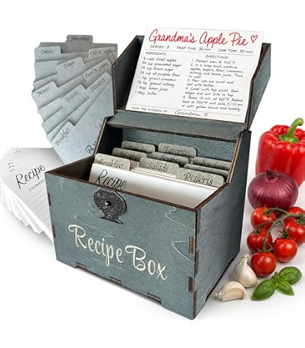 Amazon.com: Recipe Card Plastic Sleeve Protectors for Recipe Card Boxes:  Recipe Holders: Home & Kitchen