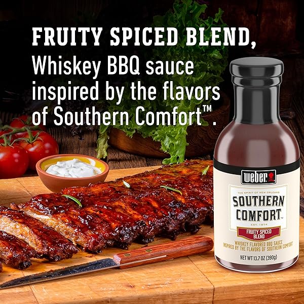 WEBER SOUTHERN COMFORT WHISKEY FLAVORED BBQ SAUCE, 13.7 OZ