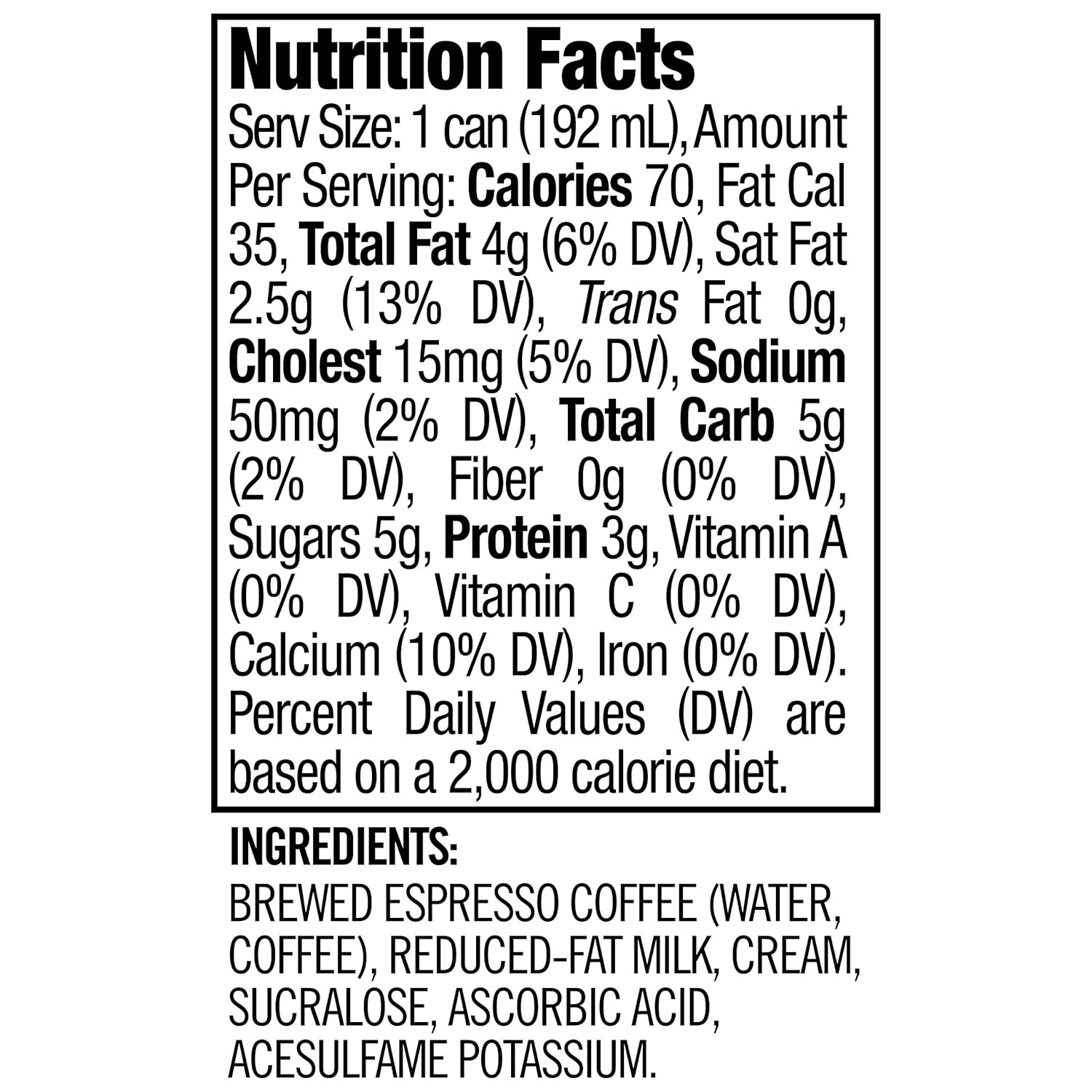 Starbucks Doubleshot, Espresso + Cream, 6.5 Ounce, 12 Pack : Energy Drinks : Grocery & Gourmet Food