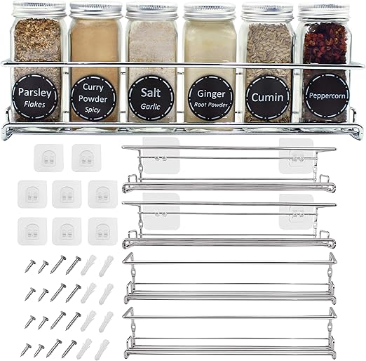 Amazon Com Organizador De Especias Para Montaje De Puerta De