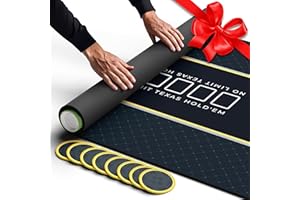 Newverest Poker Table Top 70" x 35", Texas Hold'em Mat for Home Game Nights Up to 10 Players, Casino| Poker Topper Cloth for 