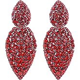 HAISWET Women's Party Prom Statement Drop Earrings for Women Sparkly Rhinestone Crystal