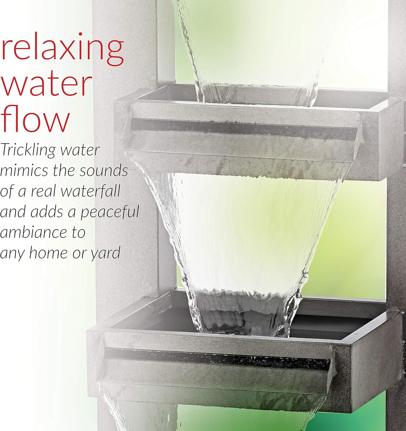 Alpine Corporation 43" Tall Indoor/Outdoor Multi-Tier Modern Industrial Metal Fountain : Garden & Outdoor