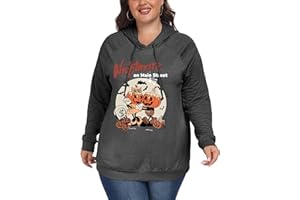 ForHailey Plus Size Hoodies for Women Long Sleeve Pullover Shirts Drawstring Tops XL-5XL