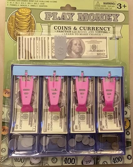 Amazon Com Play Cash Register Drawer With Realistic Money And