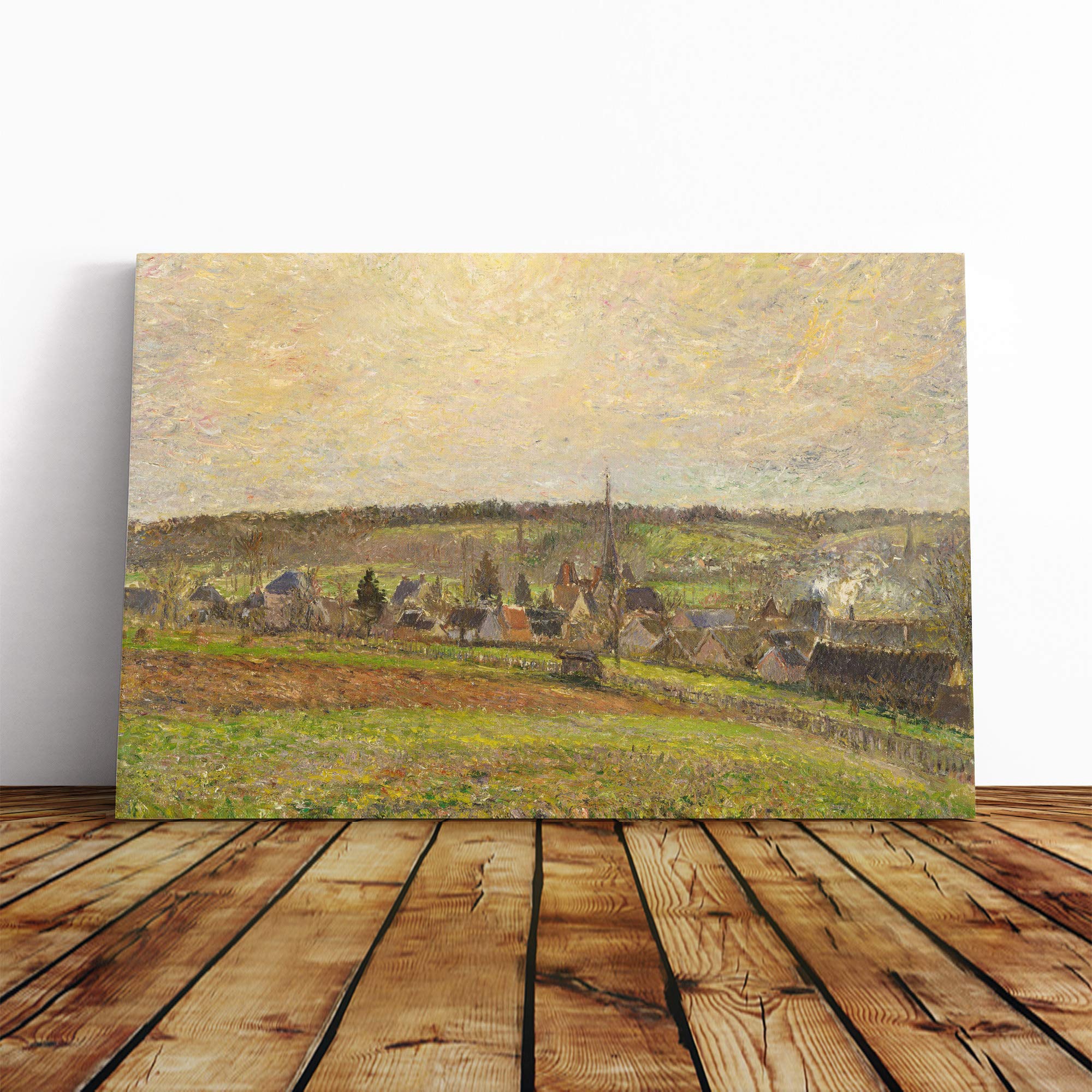 Camille Pissaro French Countryside Canvas Print | Gallery Wrapped 30mm Frame Wall Art | 20x14 inches | Ready to Hang | French Landscape Picture | Living Room Bedroom Lounge Office