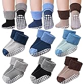 DYW Baby Non Slip with Grips Socks Infants Toddlers Kids Boys Girls Thick Winter Warm Cotton Gifts Socks
