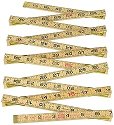 Crescent Lufkin Wood Rule, 6' Brass Ext, Black