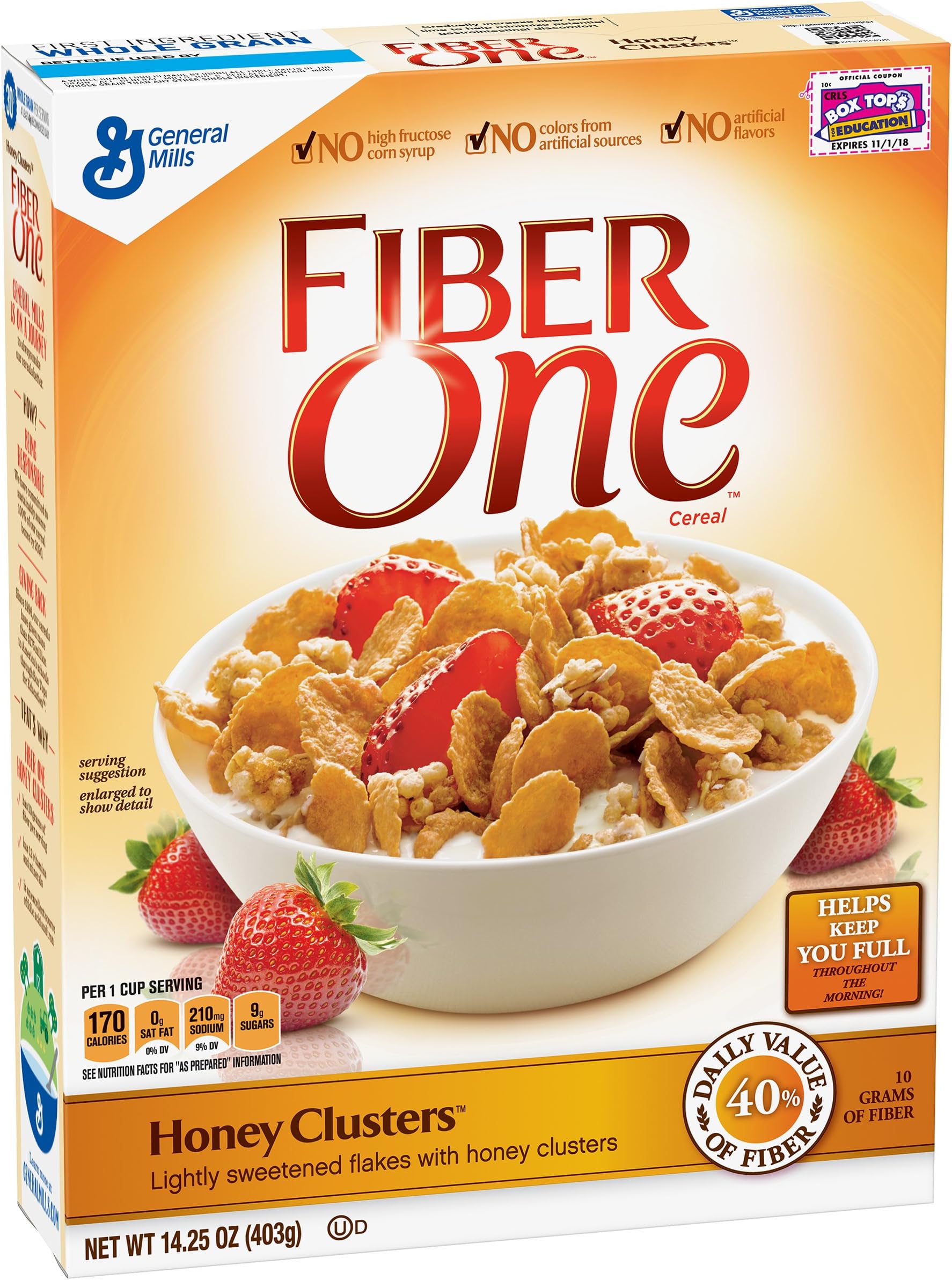 Fiber One Honey Clusters Cereal 14.25 oz