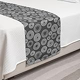 Lunarable Geometric Bed Runner, Image of Greyscale