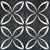 2 Pcs 12" x 12" Tile Stencil Painting Stencil for Walls and Floors - Reusable - Stencils for Painting - Stencil for Home Decor (Lotus Quatrefoil)