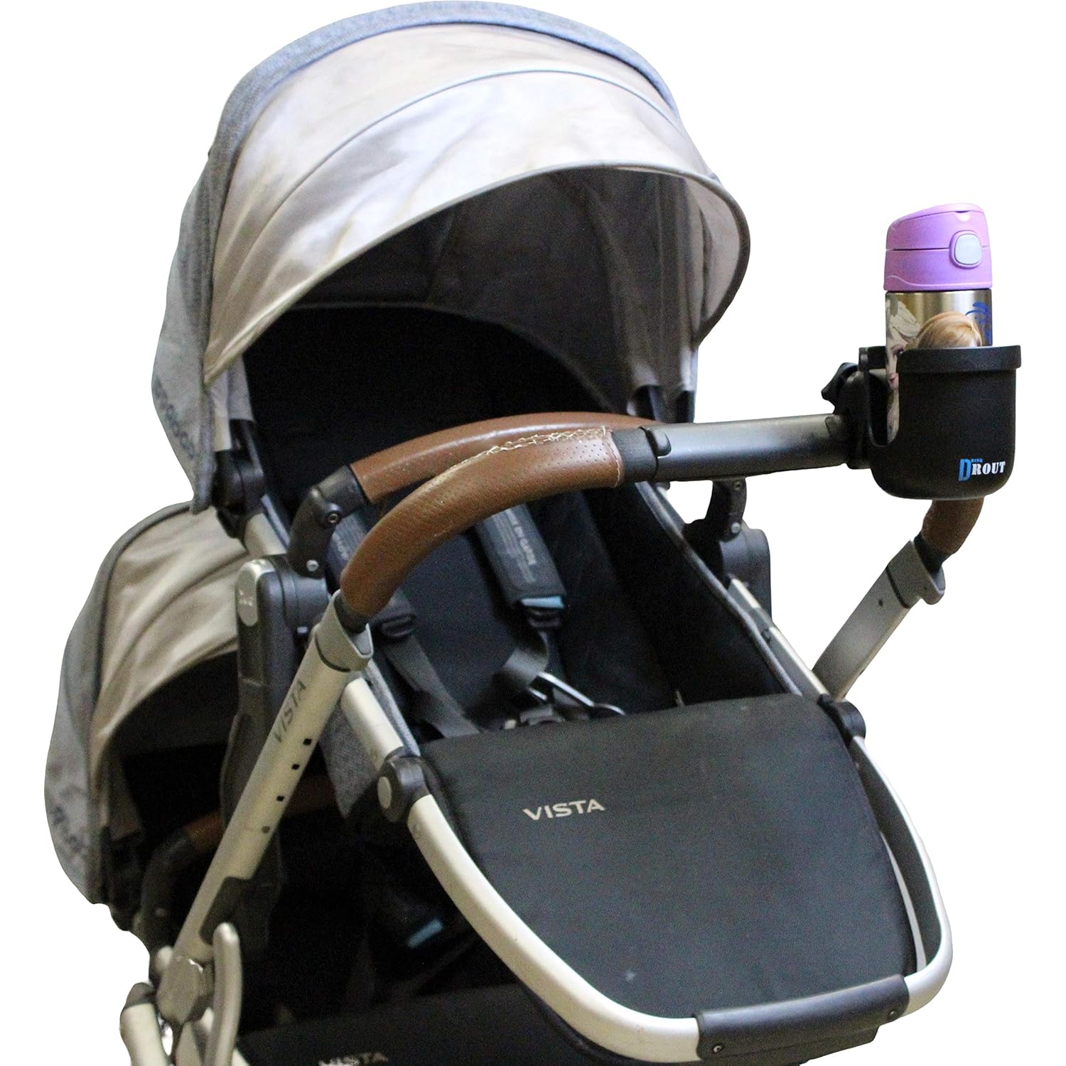 W4W Universal Stroller Cup Holder – Mega Strength Adjustable Clamp fits on Any Bike, Walker, Wheel Chair, Car – Large Adjustable Drink Holder fits Any Size Cup, Water Bottle, Can etc.: Baby