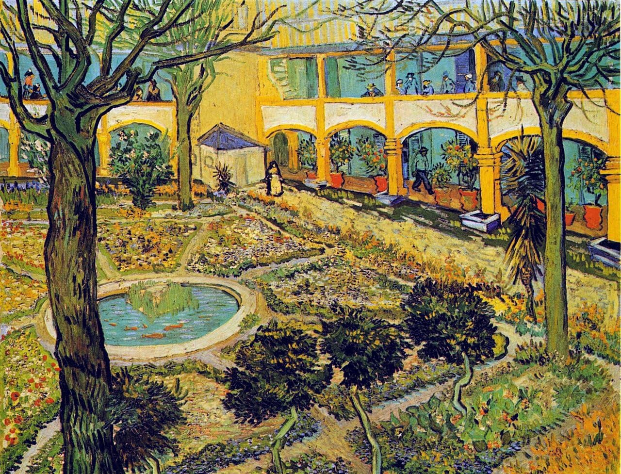Battle Road Press The Courtyard of the Hospital at Arles 500 Plus Piece Vincent Van Gogh Jigsaw Puzzle