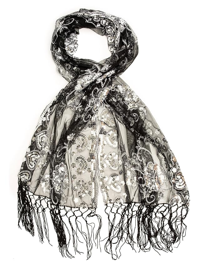 Women Vintage Stripe Tassel Soft Scarves