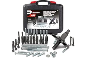 Powerbuilt Harmonic Balancer Puller Set, Remove and Install, Balancers on Car Vehicles and Light Trucks, Thread Adapters - 648994