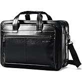 Samsonite Leather Expandable Briefcase, Black, One Size