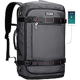 WITZMAN Travel Backpack for Men 35L Carry-on Laptop Backpack Luggage Fit 16 inch TSA Friendly Flight Approved with Shoe Compartment for Airplanes（B718 Silvery Grey）