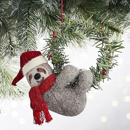Pier One Scully The Sloth Christmas Ornament Or Napkin Ring