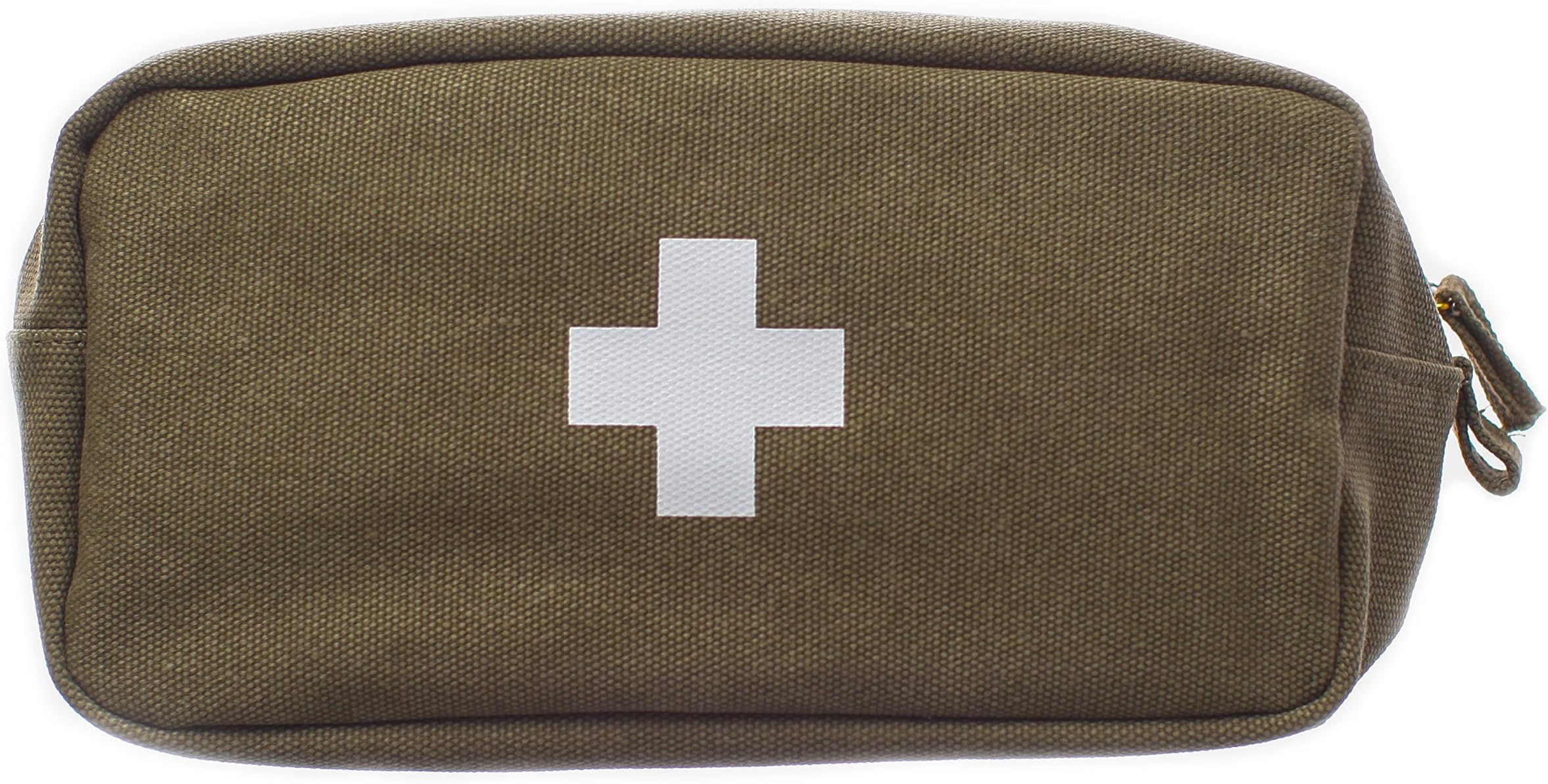 Izola Canvas Dopp Kit for Traveling with Makeup and Toiletries - Apothecary - Green