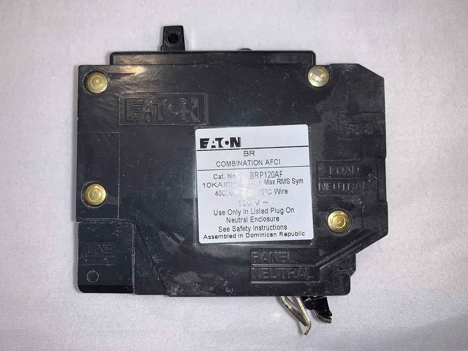 Eaton BRP120AF 20 amps Combination AFCI Single Pole Circuit Breaker, Black - - 