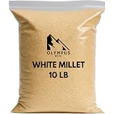 Olympus Myco White Proso Millet Seed, All-Natural Non-GMO Premium Wild Bird Food for Finches, Doves, Songbirds, Buntings &amp; More (10 lb)