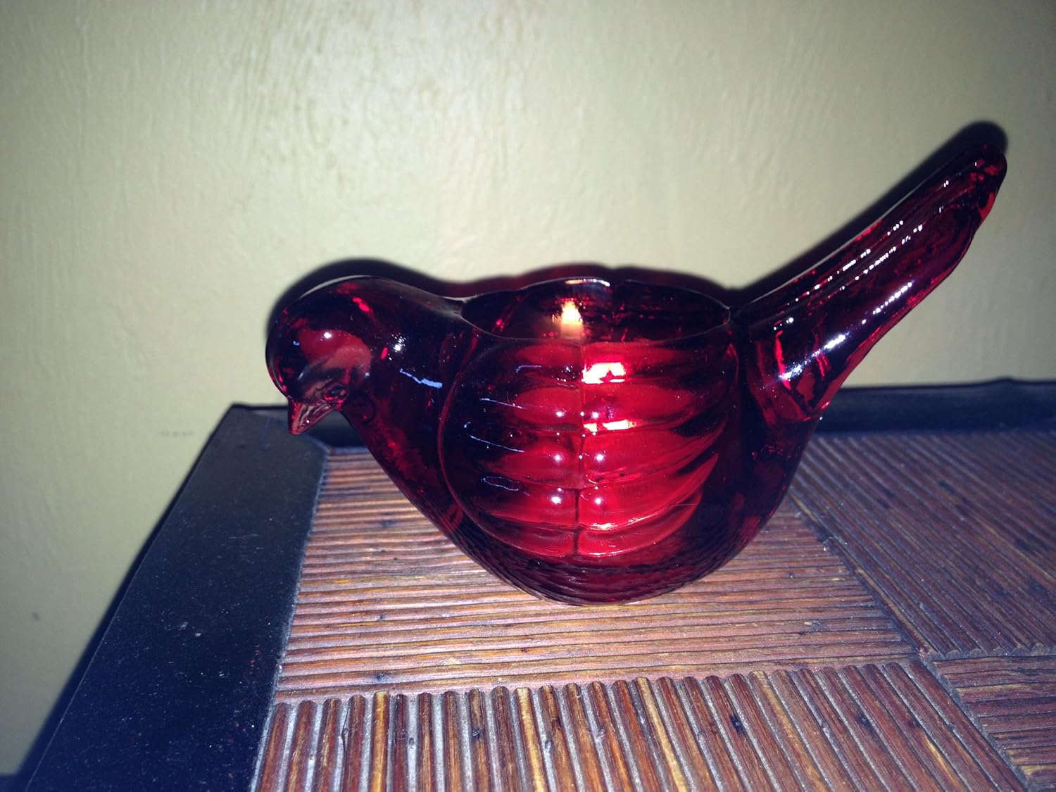 Yankee Candle Red Holiday Bird Tealight Holder Amazon.co.uk Kitchen