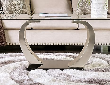 Amazon Com Sturdy Modern Tempered Glass Coffee Table Large Kitchen Dining