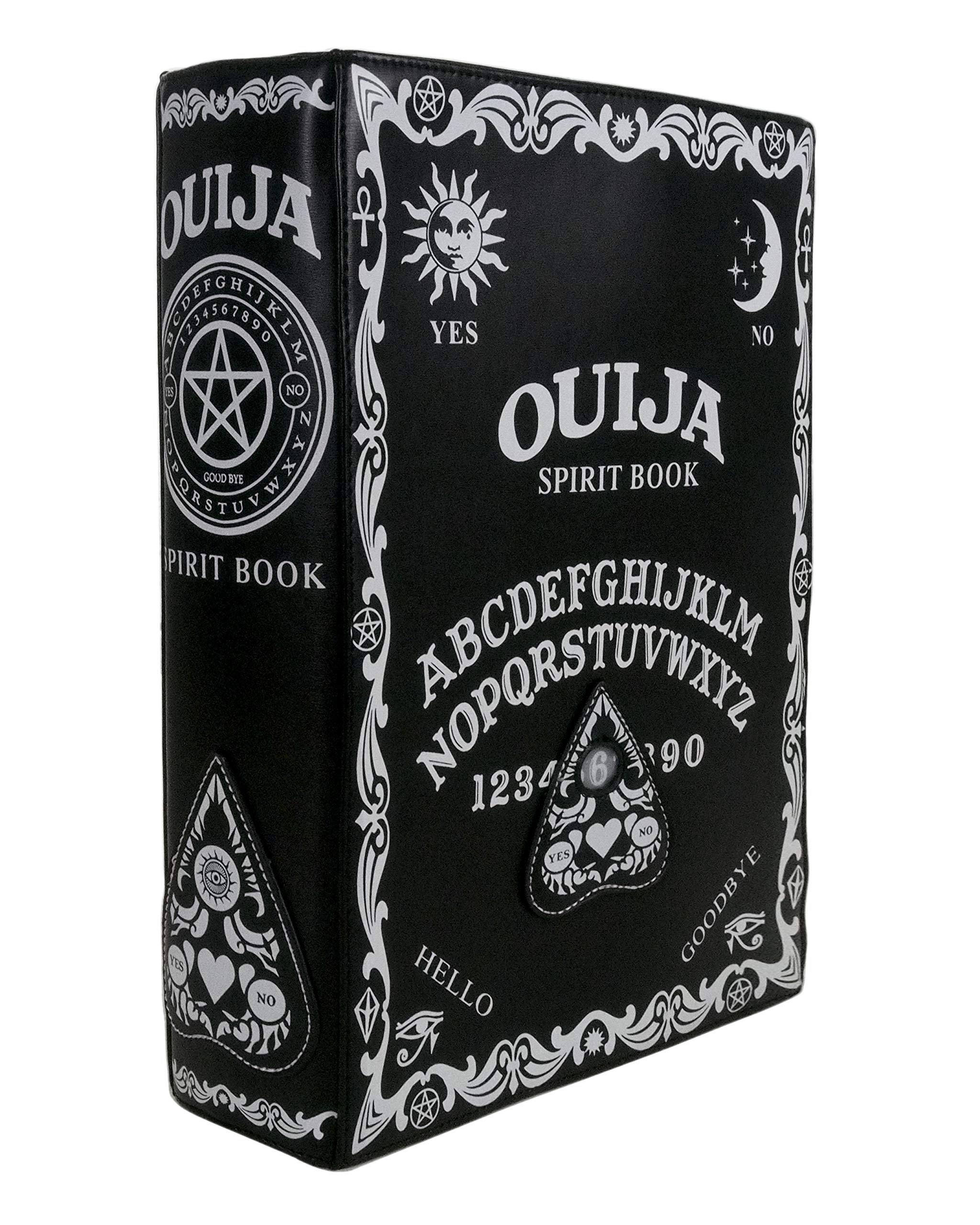 OUIJA SPIRIT BOOK BACKPACK RUCKSACK by GOTHX Black Gothic Spirit Board Witchcraft Pagan Panchette Pentagram Vegan Leather Travel Festival Bag