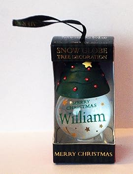 Personalised Snow Globe Decoration William Amazon Co Uk