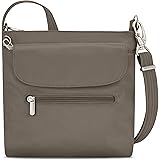 Travelon Women's Anti-Theft Classic Mini Shoulder Bag Sling Tote, Nutmeg